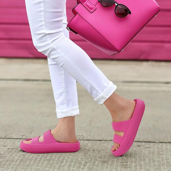 shevalues Orthopedic Slide Sandals for Women with Arch Support Pillow Soft Recovery Slip on Sandals Lightweight Summer Cloud Slippers for Plantar Fasciitis